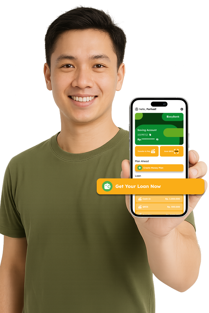 EasyBank app on phone